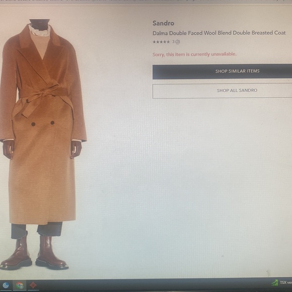 Sandro Dalma Double Faced Wool Blend coat - Picture 9 of 10